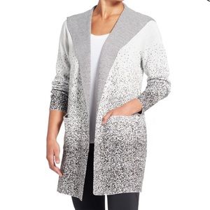 CALIA by Carrie Underwood Ombré Hooded Cardigan Sweater Duster